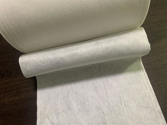 50 گرم پارچه نبافته ویسکوز سفید و پلی استر Spunlace برای پارچه پنبه ای، پد، دستمال مرطوب مرطوب